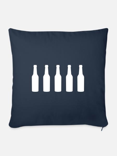 beer bottles white - Sofakissenbezug 45 x 45 cm - Navy