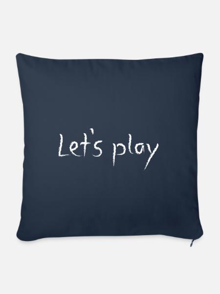 Let's play spielen gamen nerd Spiel - Sofakissenbezug 45 x 45 cm - Navy