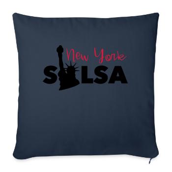 Salsa New York - Salsa Dance Shirt New York Style - Sofa pillowcase 17,3'' x 17,3'' (45 x 45 cm) - navy - Front