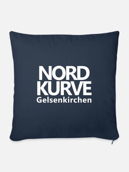 Nord kurve Gelsenkirchen Fußball Geschenk - Sofakissenbezug 45 x 45 cm - Navy