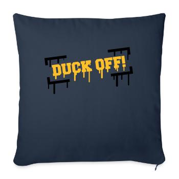 Duck Off Graffiti - Housse de coussin décorative 45 x 45 cm - bleu marine - Devant