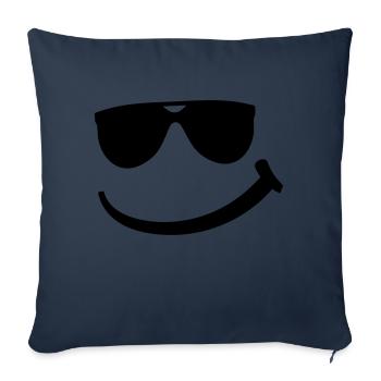 cool_smily_f1 - Housse de coussin décorative 45 x 45 cm - bleu marine - Devant