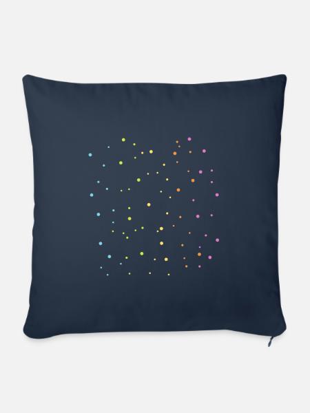 Regenbogen Punkte Muster Geschenkidee - Sofakissenbezug 45 x 45 cm - Navy