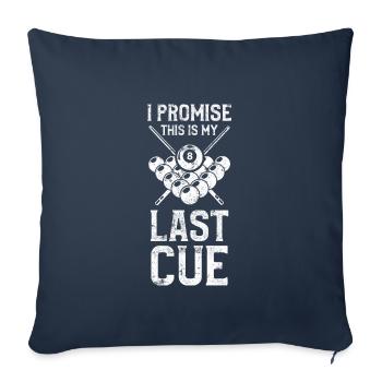 Billard dire billard - Housse de coussin décorative 45 x 45 cm - bleu marine - Devant