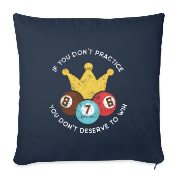 Billard dit billard - Housse de coussin décorative 45 x 45 cm - bleu marine - Devant