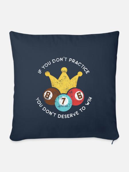 Billiard Spruch billiard - Sofakissenbezug 45 x 45 cm - Navy