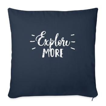Voyage Voyage Explore Voyage Voyage Traveller - Housse de coussin décorative 45 x 45 cm - bleu marine - Devant