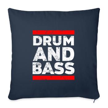 Drum n Bass party music - Sofa pillowcase 17,3'' x 17,3'' (45 x 45 cm) - navy - Front