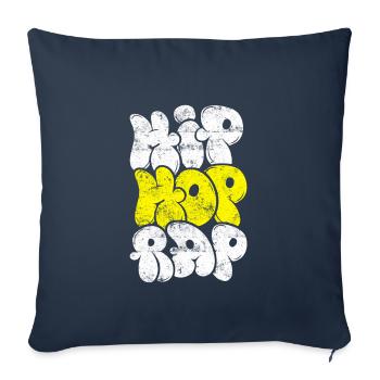 Musique hip hop rap - Housse de coussin décorative 45 x 45 cm - bleu marine - Devant