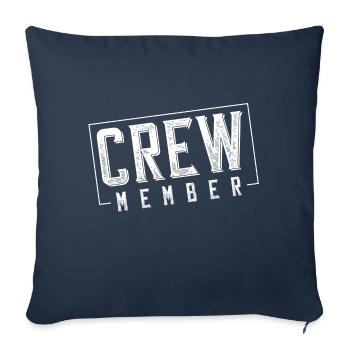membre d'équipage - Housse de coussin décorative 45 x 45 cm - bleu marine - Devant