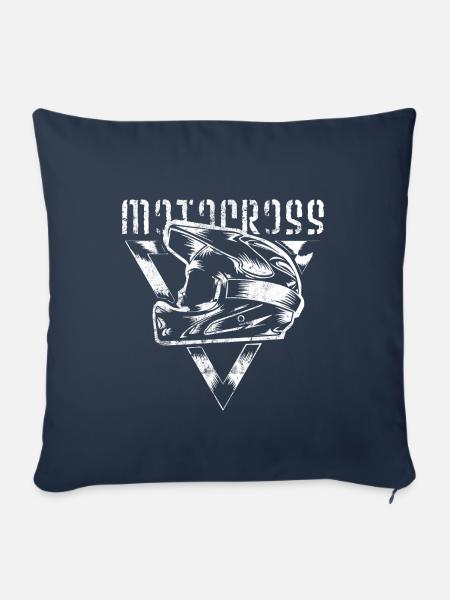 motocross helm extremsport - Sofakissenbezug 45 x 45 cm - Navy
