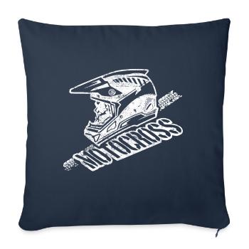 motocross sport bike driver helmet - Sofa pillowcase 17,3'' x 17,3'' (45 x 45 cm) - navy - Front