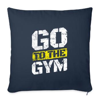 Entraînement de remise en forme motivation gym dire - Housse de coussin décorative 45 x 45 cm - bleu marine - Devant