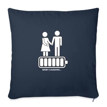Baby Loading! - Sofa pillowcase 17,3'' x 17,3'' (45 x 45 cm) - navy - Front