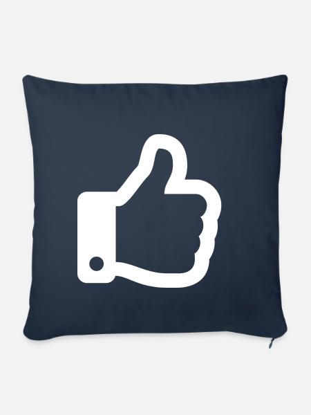 Thumbs Up White - Sofakissenbezug 45 x 45 cm - Navy
