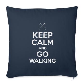 Nordic Walking saying - Sofa pillowcase 17,3'' x 17,3'' (45 x 45 cm) - navy - Front