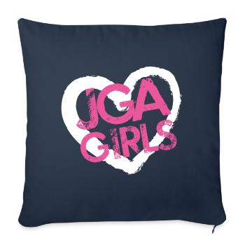 Jga Girls Heart - Housse de coussin décorative 45 x 45 cm - bleu marine - Devant