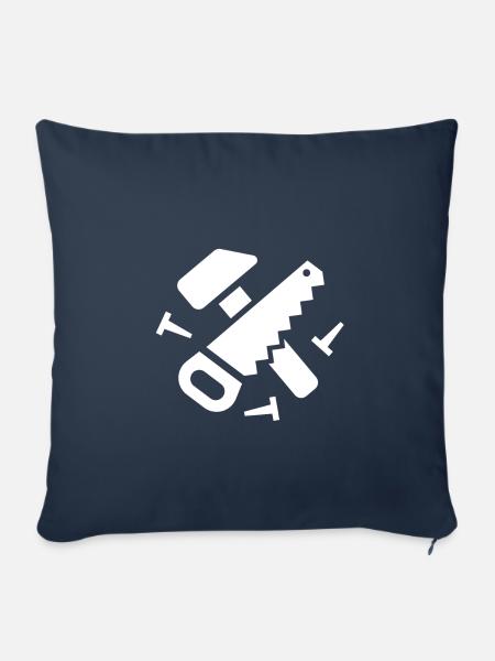 Work Hammer Saw Icon - Sofakissenbezug 45 x 45 cm - Navy