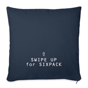 SWIPE UP FOR SIXPACK - Sofa pillowcase 17,3'' x 17,3'' (45 x 45 cm) - navy - Front
