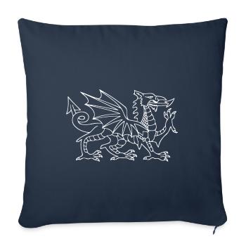 Dragon - Sofa pillowcase 17,3'' x 17,3'' (45 x 45 cm) - navy - Front