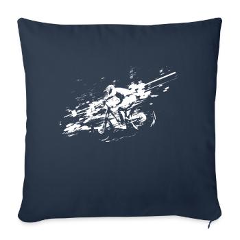mtb mtb downhill - Sofa pillowcase 17,3'' x 17,3'' (45 x 45 cm) - navy - Front