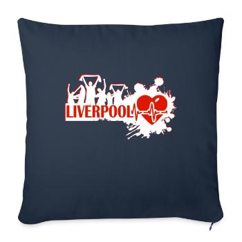 Liverpool Sport Fan Motive - Housse de coussin décorative 45 x 45 cm - bleu marine - Devant