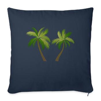 Palmen Baum Palmen - Sofakissenbezug 45 x 45 cm - Navy - Vorne