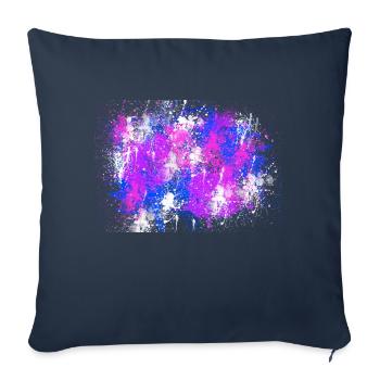 Coloris - Housse de coussin décorative 45 x 45 cm - bleu marine - Devant