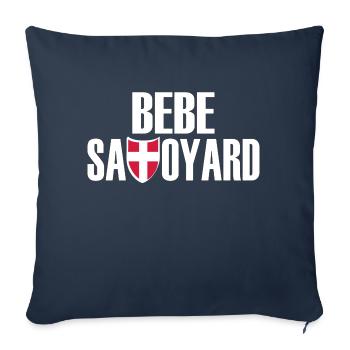 bebe savoyard - Housse de coussin décorative 45 x 45 cm - bleu marine - Devant
