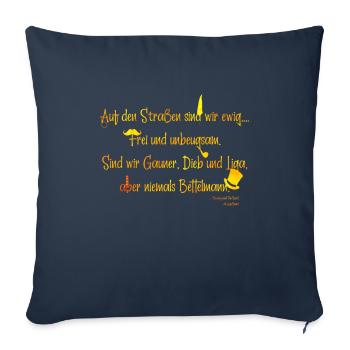 Das offizielle "Liga der Meisterdiebe"-Lied inBlau - Sofakissenbezug 45 x 45 cm - Navy - Vorne