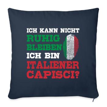 Typisch Italiener Italien Geste Capisci - Sofakissenbezug 45 x 45 cm - Navy - Vorne