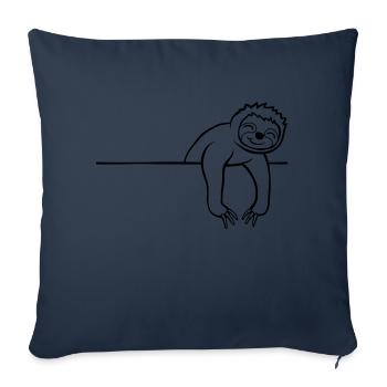 Comic Sloth Wall - Sofa pillowcase 17,3'' x 17,3'' (45 x 45 cm) - navy - Front