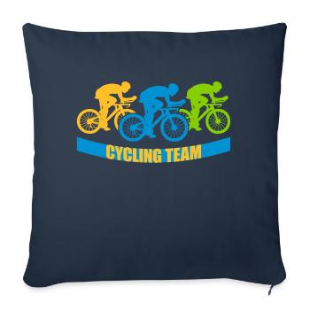 Cycling Team Bike - Sofa pillowcase 17,3'' x 17,3'' (45 x 45 cm) - navy - Front