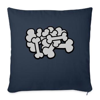 Big Comic Bone Pile - Sofa pillowcase 17,3'' x 17,3'' (45 x 45 cm) - navy - Front