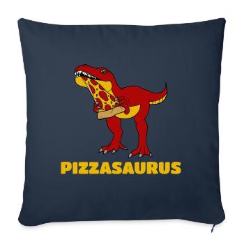 Pizza Quote, Pizzasaurus, Dinosaur Lover, - Sofa pillowcase 17,3'' x 17,3'' (45 x 45 cm) - navy - Front