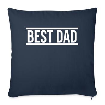 Meilleur papa - Housse de coussin décorative 45 x 45 cm - bleu marine - Devant