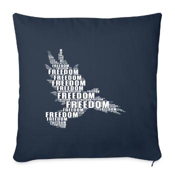 Freedom Peace Peace Eagle Falcon T-Shirt - Housse de coussin décorative 45 x 45 cm - bleu marine - Devant