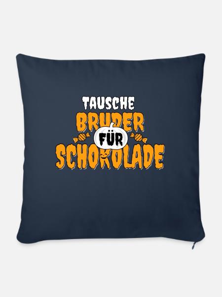 Halloween lustig Bruder Witz Kinder Geschwister - Sofakissenbezug 45 x 45 cm - Navy