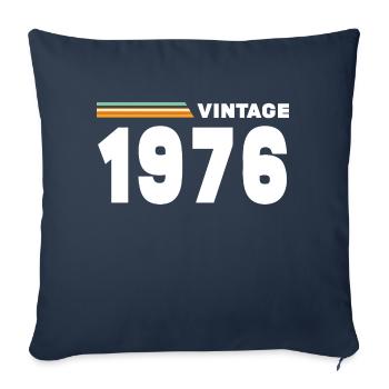 Jahrgang 1976 - Sofakissenbezug 45 x 45 cm - Navy - Vorne