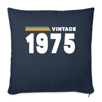Vintage 1975 - Sofa pillowcase 17,3'' x 17,3'' (45 x 45 cm) - navy - Front