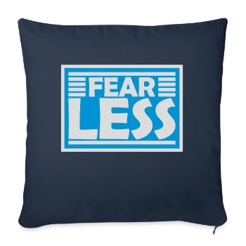fearless Text Quote Design - Sofa pillowcase 17,3'' x 17,3'' (45 x 45 cm) - navy - Front