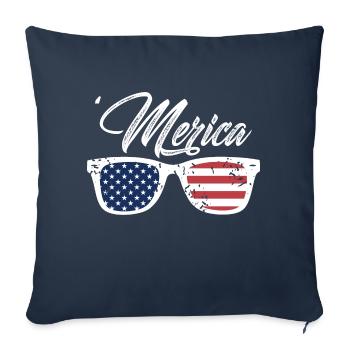 Merica Awesome Vintage Patriotic Designs - Sofa pillowcase 17,3'' x 17,3'' (45 x 45 cm) - navy - Front