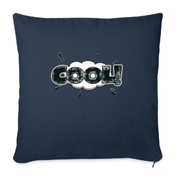 cooler Comic Style Bubble Graffiti Schriftzug - Sofakissenbezug 45 x 45 cm - Navy - Vorne