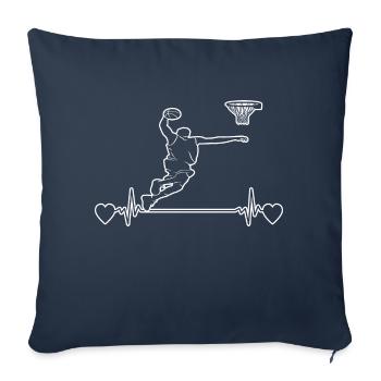 Basketball Lovers Basketball Basketball Club - Housse de coussin décorative 45 x 45 cm - bleu marine - Devant