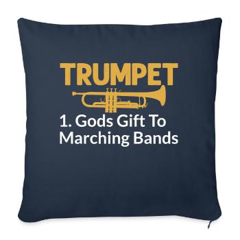 Trumpet 1. Gods Gift To Marching Bands Trumpeter P - Sofa pillowcase 17,3'' x 17,3'' (45 x 45 cm) - navy - Front