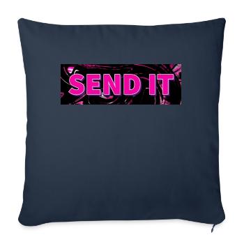 SEND IT Boxlogo - Sofakissenbezug 45 x 45 cm - Navy - Vorne