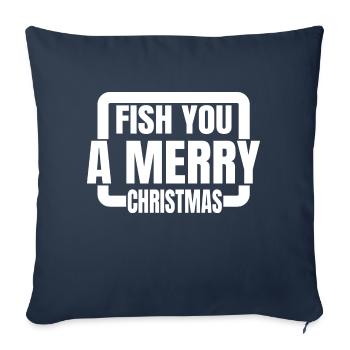 Dinosaur Fun Bahamas Dino Bike Moon Bass Fishing - Housse de coussin décorative 45 x 45 cm - bleu marine - Devant