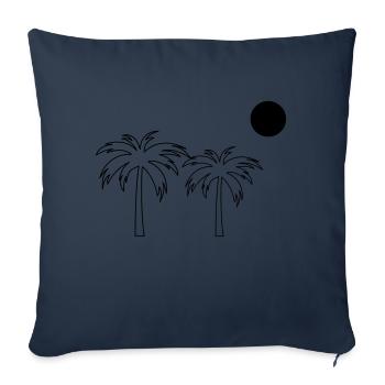 Palmen - Sofakissenbezug 45 x 45 cm - Navy - Vorne