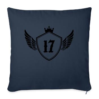 Armoiries 17 - Housse de coussin décorative 45 x 45 cm - bleu marine - Devant