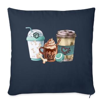 Hundemütter lieben Kaffee - Sofakissenbezug 45 x 45 cm - Navy - Vorne